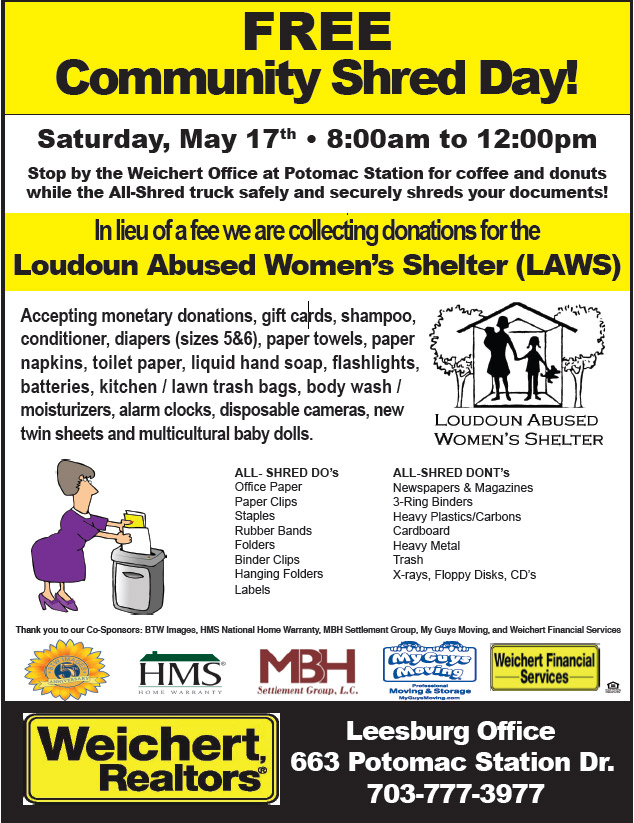 signage for free community shred day